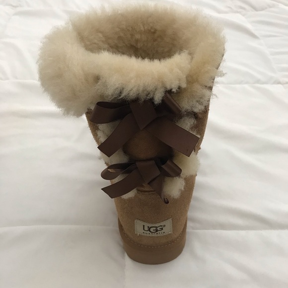Womens UGG® Bailey Bow II Boot - Chestnut - Picture 12 of 15